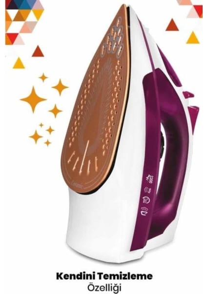 Yeni Nesil Kırmızı Buharlı Ütü 2200 Watt Seramik Tabanlı Yüksek Buhar Gücü - MCT9153-6156 fırsatları