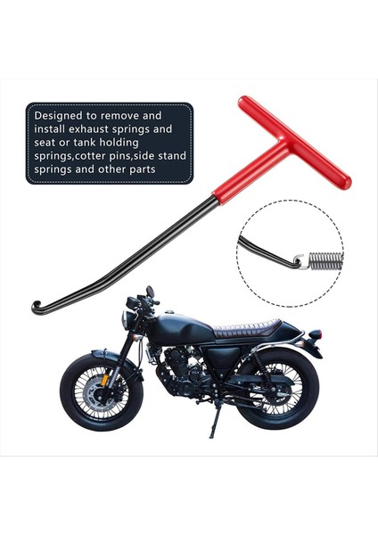 2 Adet Egzoz Yayı Çektirme Aracı Motosiklet Egzoz Yayı Kanca, T Kolu Egzoz Yayı Kanca Kar Araci Bahar Çektirme (Yurt Dışından) modelleri