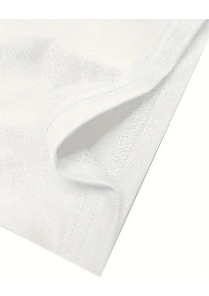 No Risk No Story Baskılı Oversize Bisiklet Yaka T-Shirt - Beyaz modelleri