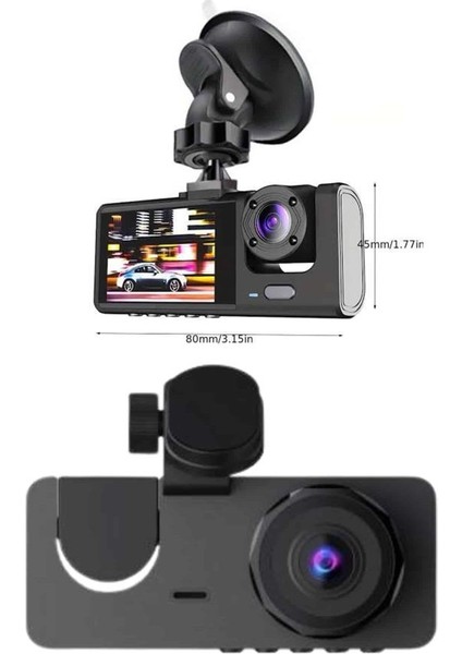 Yol Kayıt Araç Kamerası Hd Dvr 3 Kameralı 2.0in Ekranlı Ön Iç Arka - M030R729-K00030 modelleri