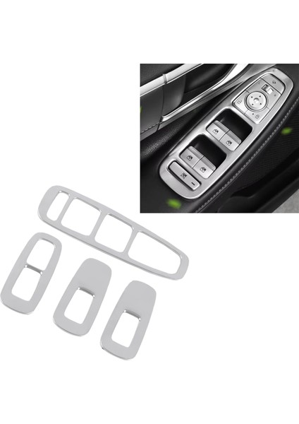 Hyundai Sonata 2020-2023 Lhd Için Araç Camı Kaldırma Düğmesi Paneli Kapağı Kol Dayama Paneli Paslanmaz Çelik Trim Çıkartması (Yurt Dışından) fırsatları