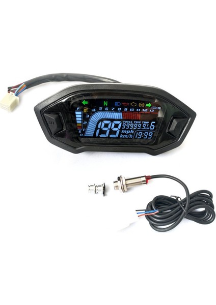 Evrensel Motosiklet Modifikasyon Parçaları LCD Yüksek Çözünürlüklü Gösterge Paneli, Kilometre Sayacı, Hız Göstergesi, Takometre (Yurt Dışından)