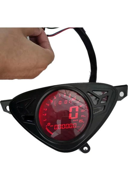 Motosiklet Hız Ölçer Renkli LCD Sıcaklık Yağ Göstergesi Ayarlanabilir Kilometre Sayacı Yamaha Mıo (Yurt Dışından) fırsatları