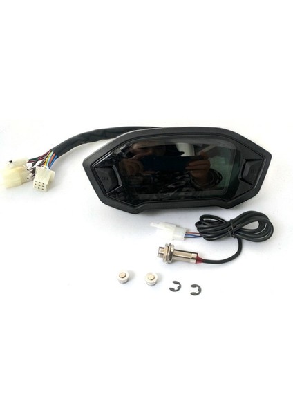 Evrensel Motosiklet Modifikasyon Parçaları LCD Yüksek Çözünürlüklü Gösterge Paneli, Kilometre Sayacı, Hız Göstergesi, Takometre (Yurt Dışından) indirimleri
