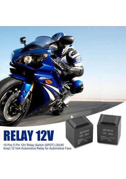 10 Adet 5 Pin 12 V Röle Anahtarı (Spdt) (30/40 Amp) 12 Volt Otomotiv Rölesi Otomotiv Hayranları Için (Yurt Dışından) fırsatları