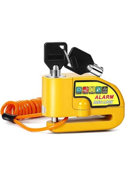 Motosiklet Disk Fren Kilidi Motosiklet Bisiklet Scooter Güvenlik Kilidi Su Geçirmez Alarm Sesi Hatırlatma Kablosu ile (Yurt Dışından)