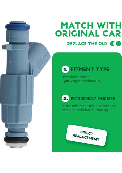 Buick Excelle 1.5 Chevrolet Cruze 1.5 Buick Excelle Xt Gt 1.5 F01R00M067 24101888 F01R00M067 Için 4 Adet Yakıt Enjektörü (Yurt Dışından) indirimleri