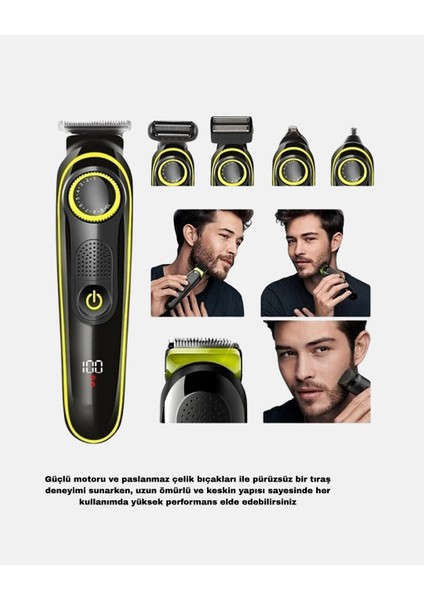 Erkek Bakım Seti 5’i 1 Arada Şarjlı Paslanmaz Çelik Başlıklı - T075G268-Z72075 indirimleri