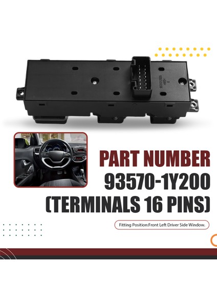 Kia Morning Pıcanto Araba Parçaları 93570-1Y200 93575-1Y000 Için 1 Takım Yeni Elektrikli Cam Kontrol Anahtarı Düğmesi Kaldırma Regülatörü (Yurt Dışından) indirimleri