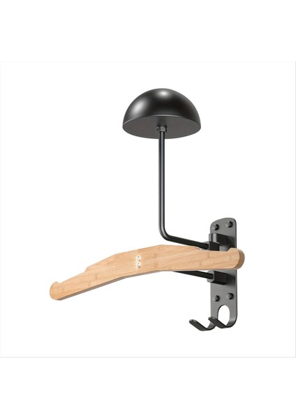 Motosiklet Kask Rafı 180° Rotasyon Duvara Monte Kask Depolama Standı Kask Askısı Yerden Tasarruf Tutucu (Yurt Dışından)