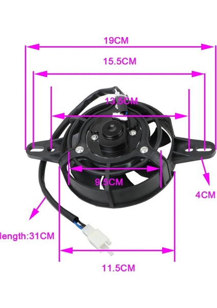 Su Soğutma Tankı Yağ Soğutucu Radyatör Fanı Soğutma Fanı 150-250CC Off-Road Motosiklet Atv Dört Tekerlekli Araç Utv (Yurt Dışından) indirimleri