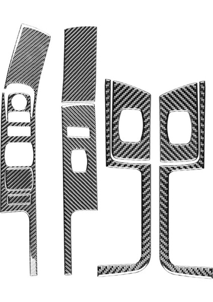 Chevy Silverado Gmc Sirrra 1500 14-18 Lhd Cam Kaldırma Anahtarı Paneli Kapağı Döşeme Iç Aksesuarları Için Karbon Fiber, B (Yurt Dışından)