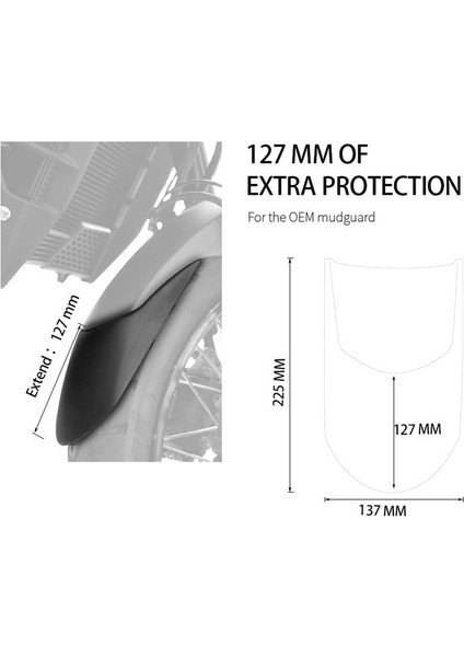 Motosiklet Ön Çamurluk Çamurluk Genişletici Uzatma Honda Vfr 1200 x VFR1200X Crosstourer 2012-2015 - (Yurt Dışından) modelleri