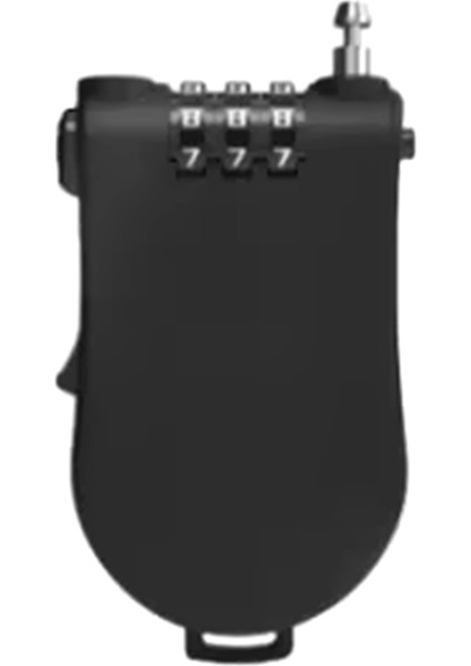 Evrensel Motosiklet Kask Şifreli Kilit Teleskopik Tel Halat Kablo Anti-Hırsızlık Emniyet Kilidi Bavul Kask Siyah (Yurt Dışından)