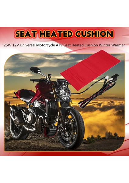 25W 12V Evrensel Motosiklet Atv Koltuk Isıtmalı Yastık Kış Isıtıcı Su Geçirmez Ped Isıtma Pedi Mat (Yurt Dışından) fırsatları
