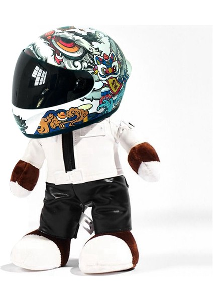 Serin Küçük Pet Motosiklet Kask Mini Arka Koltuk Dekorasyon Ayı Bebek Motosiklet Kask Tam Yüz Sert Kabuk Şapka (Yurt Dışından) indirimleri