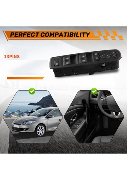 Renault Megane Laguna 2008-2016 Için Yeni 13 Pıns Pencere Ana Kontrol Anahtarı 809610006R 25400-0015R Elektrikli Pencere Regülatörü (Yurt Dışından) indirimleri