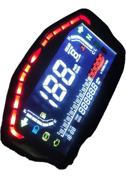 Honda Ducati Kawasaki Suzuki Için Dijital Motosiklet Hız Göstergesi LED Gösterge Paneli Rpm (Yurt Dışından) fiyatları