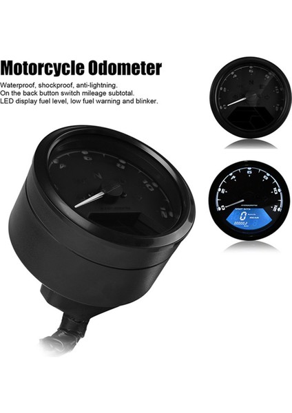 Motosiklet LCD Enstrüman Kilometre Sayacı Takometre Hız Göstergesi Dijital LCD Yağ Göstergesi Indüksiyon Sensörü ile (Yurt Dışından) indirimleri