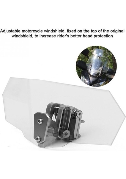 Evrensel Motosiklet Rüzgar Deflektörü Ön Cam Ön Cam Üzerinde Klip Uzatma 20CM Yamaha NMAX155 Honda PCX150 X-Adv (Yurt Dışından) fırsatları