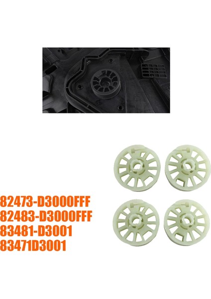 Hyundai Tucson Kia Sportage Ql Optima 2016-2019 Için 2 Çift Sol ve Sağ Cam Regülatörü Vites Tamburu 82473-D3000FFF 82483-D3000FFF (Yurt Dışından) modelleri