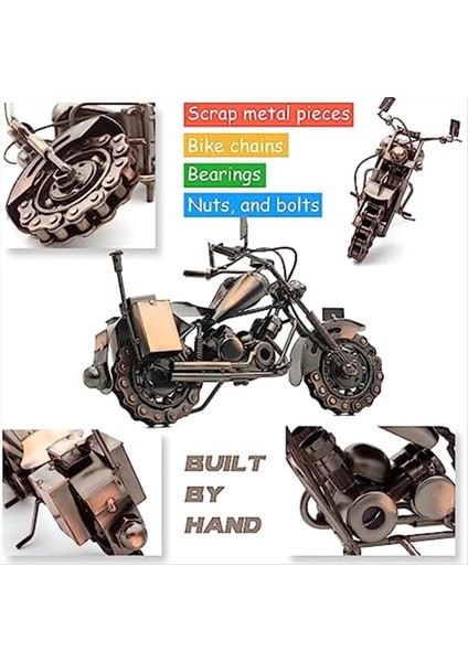 Motosiklet Hediyeler Erkekler Için Benzersiz, Doğum Günü Hediyeleri Erkekler ve Kadınlar Için Biniciler, Vintage Ofis Dekor, Hurda Metal Motosiklet Sanat Bir (Yurt Dışından) modelleri