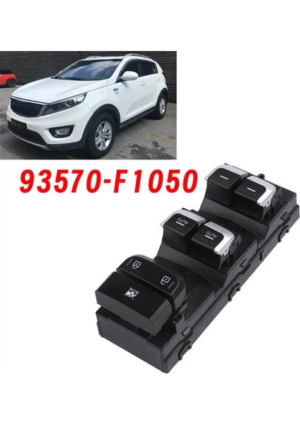 Kia Sportage 2015-2018 Çift Otomatik Cam Kaldırma Düğmesi Için Sol Ön Elektrikli Cam Ana Anahtar Grubu 93570-F1050 (Yurt Dışından) modelleri
