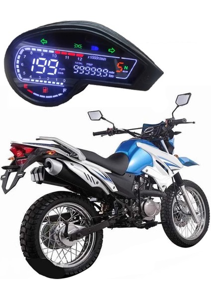 Motosiklet 12V Dijital Takometre LCD Hız Göstergesi Pano Honda NXR150 NXR125 2003-2014 (Yurt Dışından) fiyatları
