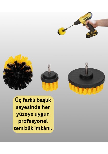 Matkap Uyumlu Temizlik Fırçası Seti 3’lü Çok Amaçlı - MCT4550-7085 indirimleri