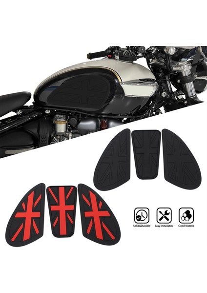 Motosiklet Motor Sticker Gaz Yakıt Tankı Koruyucu Kılıf Dizlik Kavrama Kaymaz Çıkartması Triumph T100 T120 Siyah (Yurt Dışından) modelleri