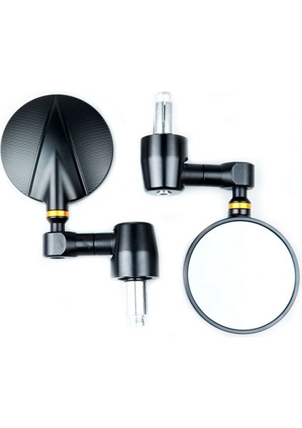 Motosiklet Reflektör Yuvarlak Klasik Güçlendirme Mavi Parlama Önleyici Dikiz Aynası Gidon Iç Çapı 13-14,17-19 A (Yurt Dışından)