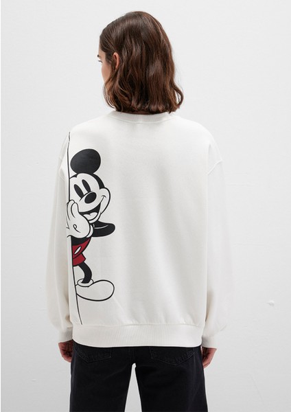 Mickey Mouse Sırt Baskılı Ekru Sweatshirt 1S10467-70057 indirimleri