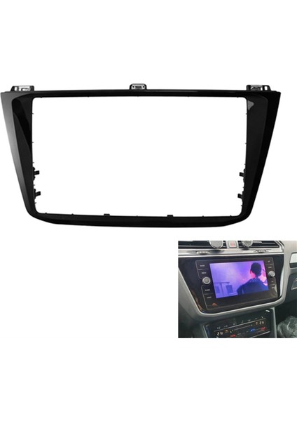 Volkswagen Touareg Mk2 2017-2020 Için 8 Inçlik Orta Maske Orta Navigasyon Çerçevesi Araç Radyo Dekoratif Çerçeve Stereo Paneli (Yurt Dışından) fiyatları