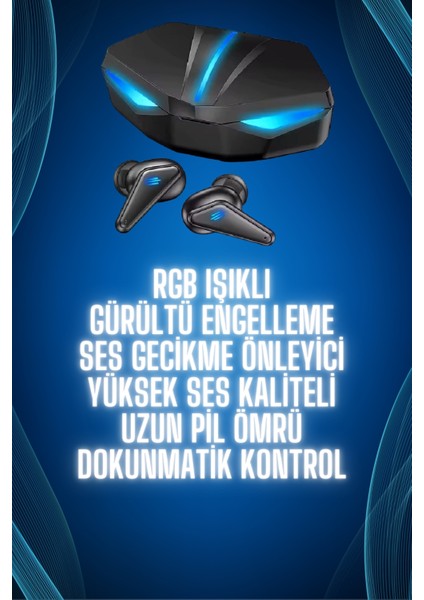Bluetooth Kulaklık Oyuncu Kulaklığı Rgb Işıklı Oyunlarda Düşük Gecikme - M526K976-R06526 fiyatları