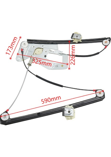 51338252394 Bmw 525I 528I 530I 540I M5 1997-2003 Için Ön Sağ Elektrikli Cam Regülatörü 51338236860 (Yurt Dışından) fiyatları