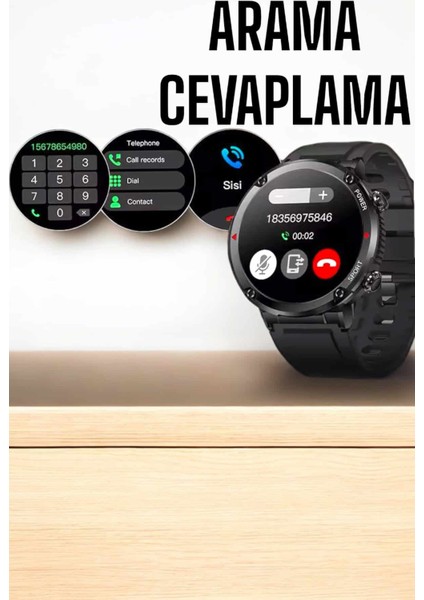 Akıllı Saat Yeni Nesil Bluetooth Bağlantılı Uyku ve Sağlık Takibi Nfc ve Gps - M868K617-R108 fiyatları