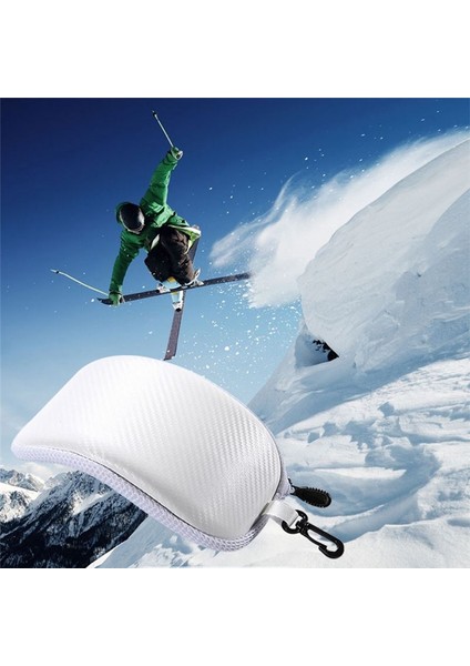 Kayak Kar Gözlüğü Koruyucu Kılıf Anti-Şok Su Geçirmez Motosiklet Gözlük Kutusu Depolama Güneş Gözlüğü Sert Kabuk Çanta-Beyaz (Yurt Dışından) modelleri