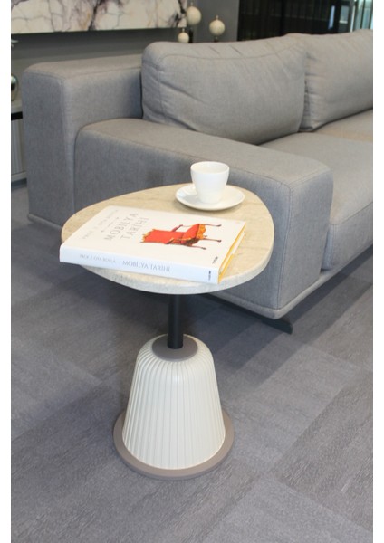 Torino Yan Sehpa Traverten Mdf - Yan Sehpa