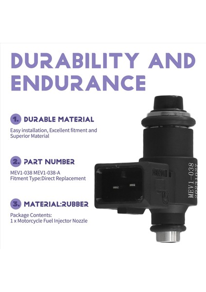 Mev1 - 038 MEV1-038-A Tek Delikli Motosiklet Yakıt Enjektörü Memesi 70CC-90CC Motosiklet Aksesuarları (Yurt Dışından) fırsatları