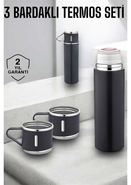 Paslanmaz Çelik 3’lü Termos Seti Vakumlu ve 8 Saat Isı Koruma - M781K557-R55781 fiyatları