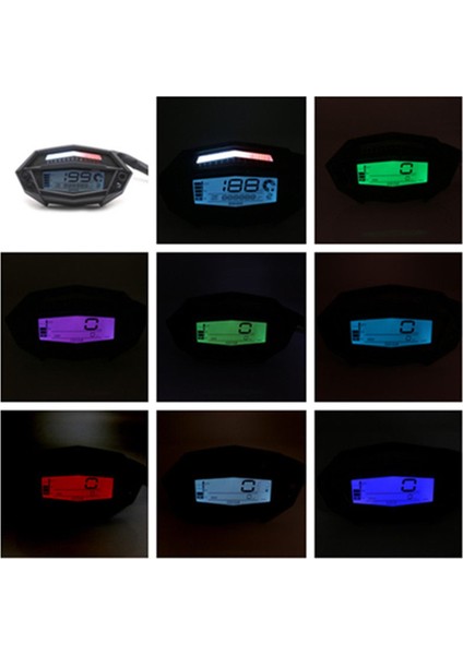 Motosiklet Göstergesi LCD Hız Göstergesi Ayarlanabilir Renk Takometre Ölçer Kawasaki Z1000 Sensörü ile (Yurt Dışından) fiyatları