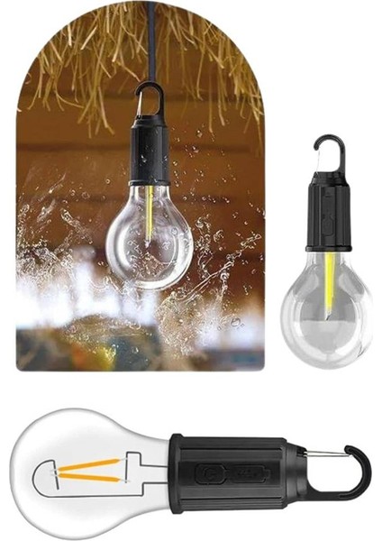 Taşınabilir Şarjlı LED Ampul Askılı Lamba Kamp Bahçe Lambası - T951G008-Z58951