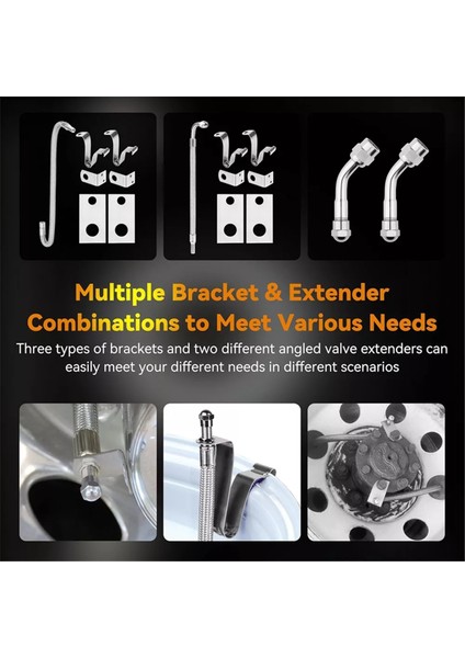 Çoğu Araba Için 16 Inç Ila 19-1/2 Inç Çift Tekerlek Lastik Vana Uzatma Için Dually Vana Gövdesi Uzatma Takımı (Yurt Dışından) indirimleri