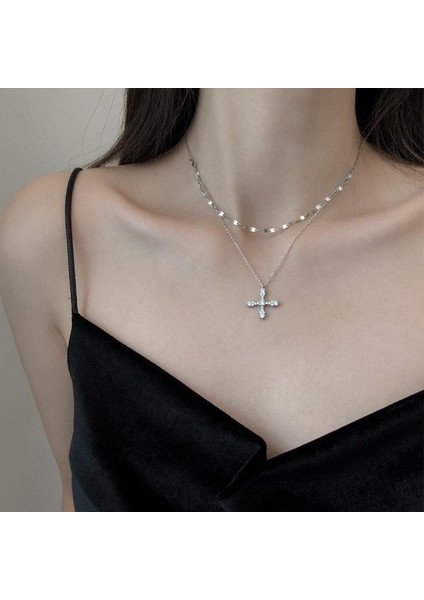 Yeni Ekleme Japonya ve Güney Kore Kolye Tasarım Duygusu Gelişmiş Hafif Lüks Niş Köprücük Kemiği Zinciri, Kadın Kolye (Yurt Dışından)