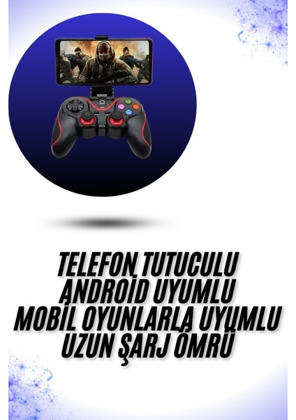 Yeni Nesil X3 Gamepad Android Uyumlu Telefon Tutucu Özellikli Joystick - N839J914-M34839 fiyatları