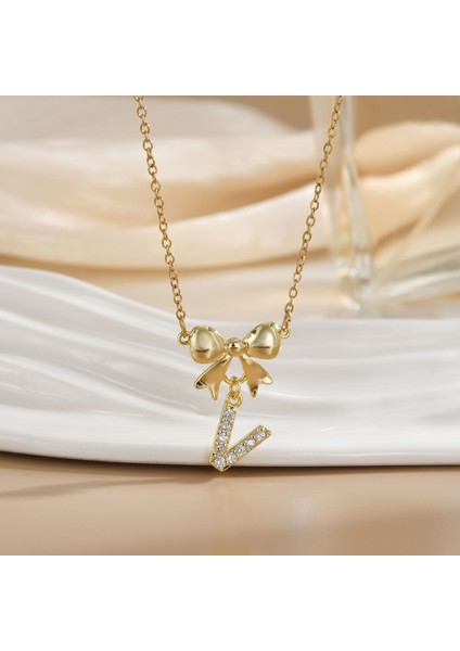 Yeni Bakır Kaplama Mikro-Set Zirkon Metin Tasarımı Moda Basit ve Çok Yönlü Kolye Ucu Kolye (Yurt Dışından)