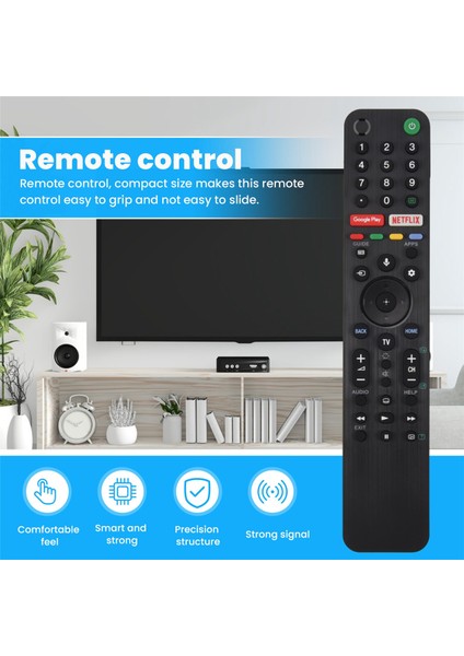 Ses Olmadan Tv Uzaktan Kumandası Netflix Google Play Sony RMF-TX500P RMF-TX520U KD-43X8000H KD-49X8000H Için Kullanın (Yurt Dışından) indirimleri
