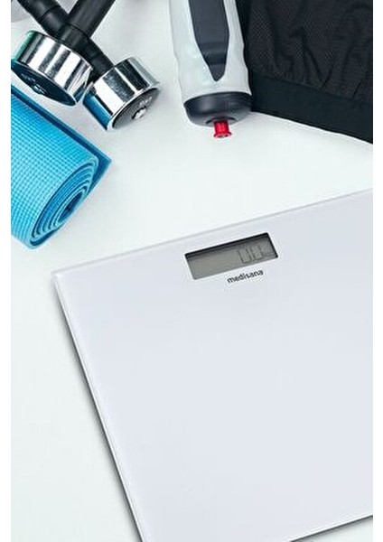 Dijital Baskül Beyaz Renkli Temperli Cam Tasarım 180 kg Kapasite ile Hassas Ölçüm