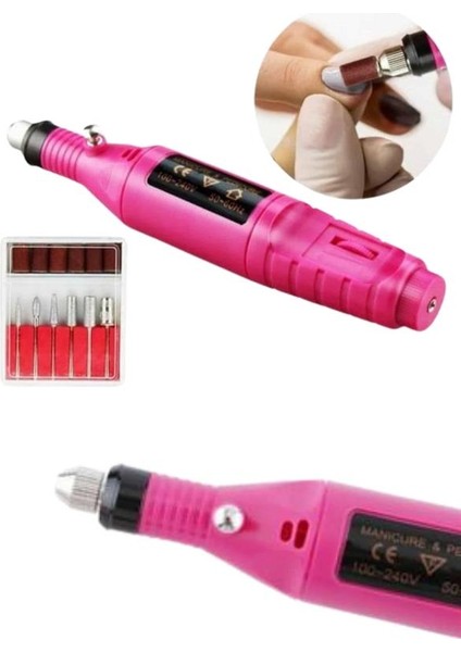 Elektrikli Profesyonel Manikür Pedikür Seti Değiştirilebilir Başlık Seçeneği - MCT6357-9530