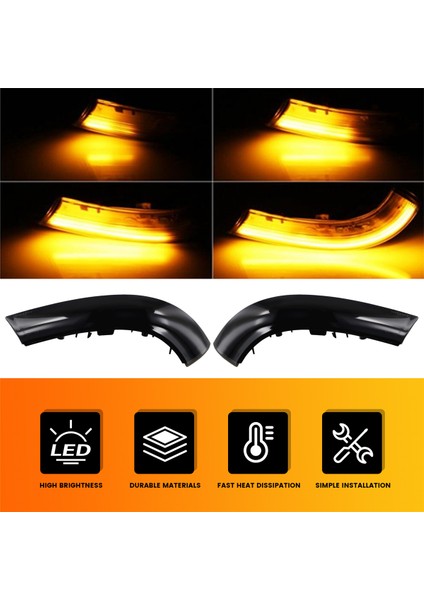 2pcs Vw Golf Için Dinamik Karlanıcı 5 Jetta Mk5 Passat B5.5 B6 Eos LED Dönüş Sinyal Ayna Göstergesi Işığı (Yurt Dışından) indirimleri
